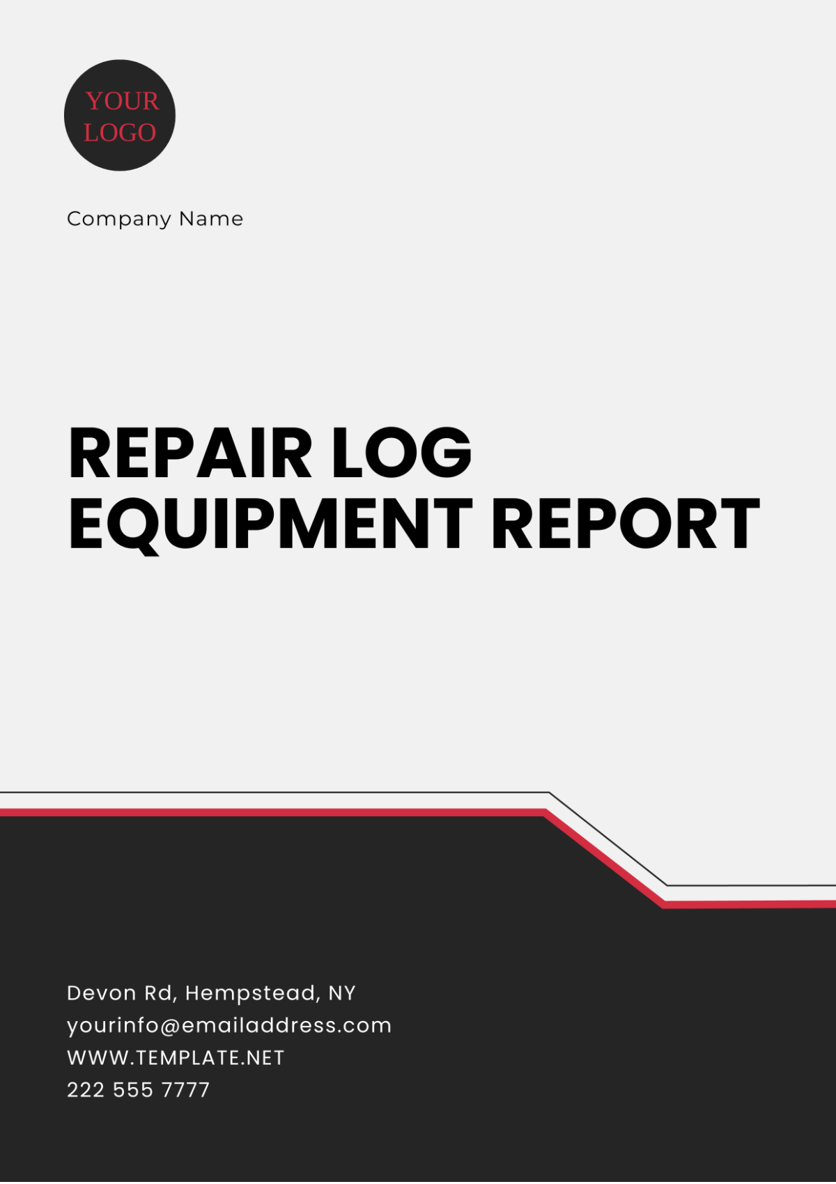 Repair Log Equipment Report Template - Edit Online & Download