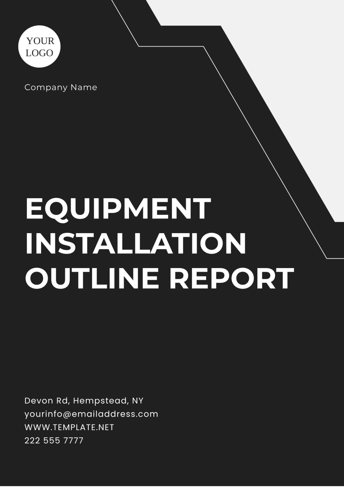 Equipment Installation Outline Report Template - Edit Online & Download