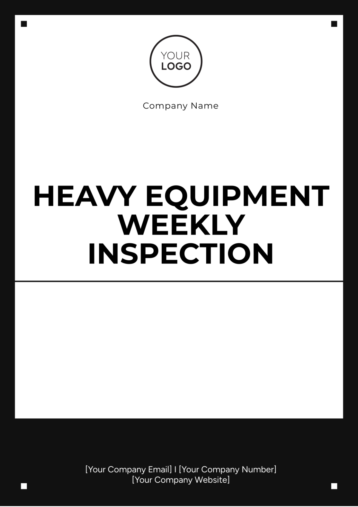 Heavy Equipment Weekly Inspection Template - Edit Online & Download