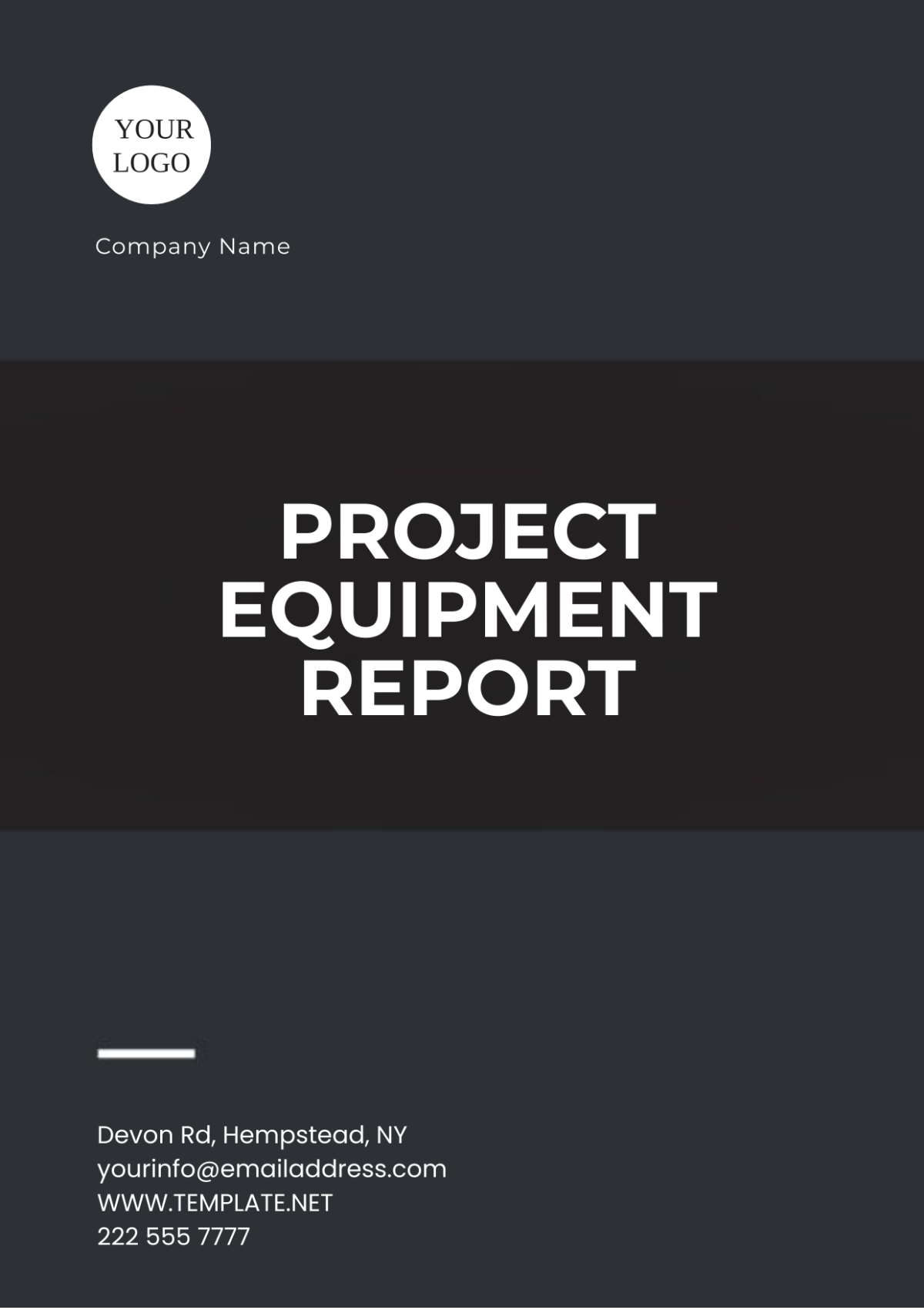 Project Equipment Report Template - Edit Online & Download