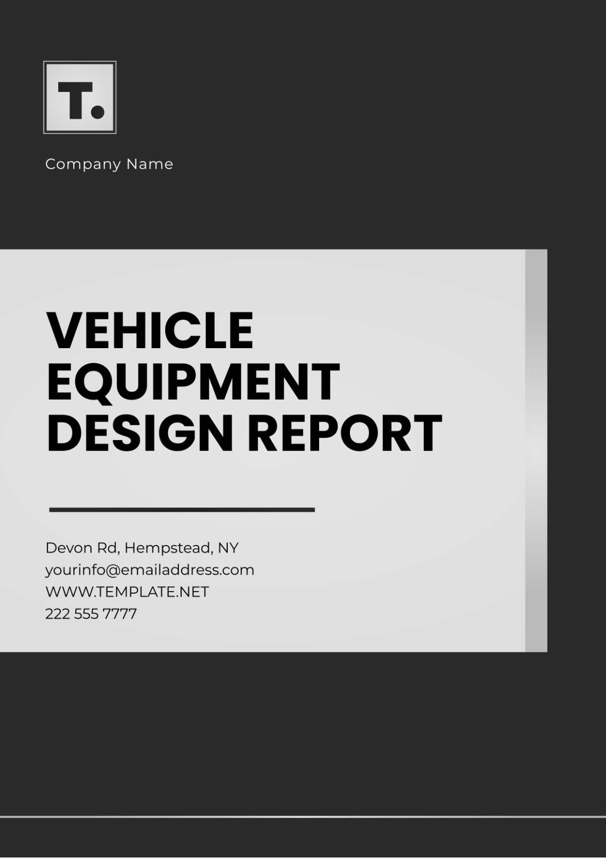 Vehicle Equipment Design Report Template - Edit Online & Download