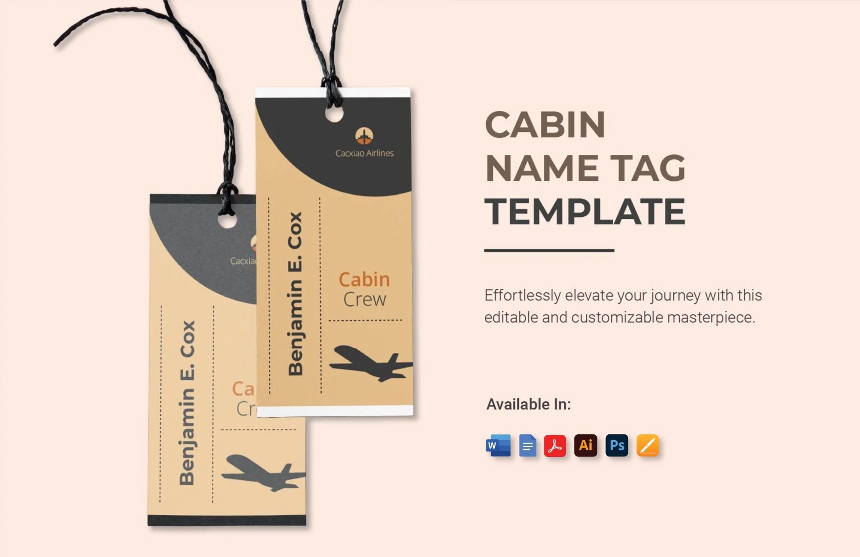 Cabin Name Tag Template