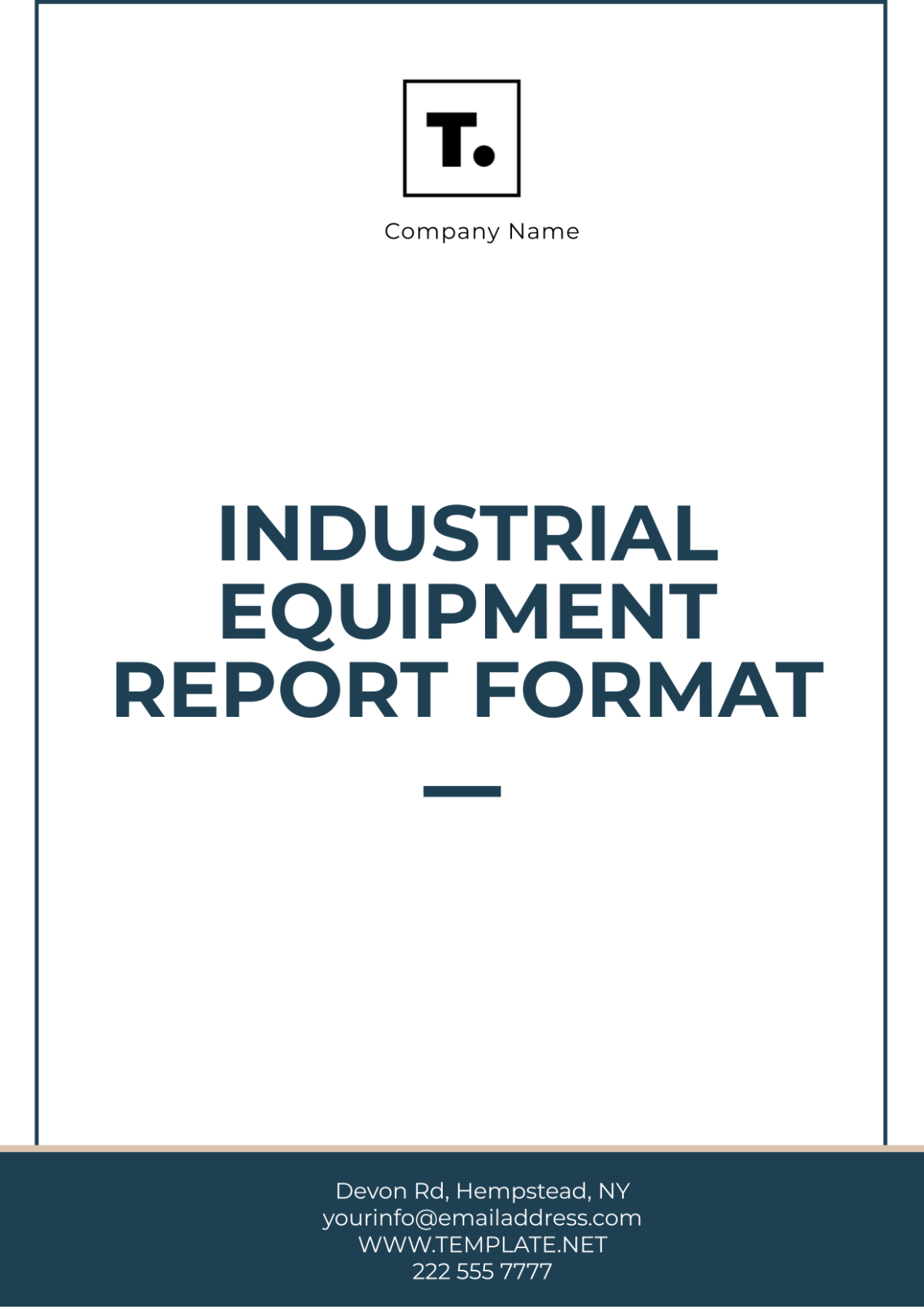 Industrial Equipment Report Format Template - Edit Online & Download