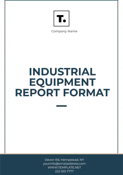 Free Industrial Equipment Report Format Template to Edit Online