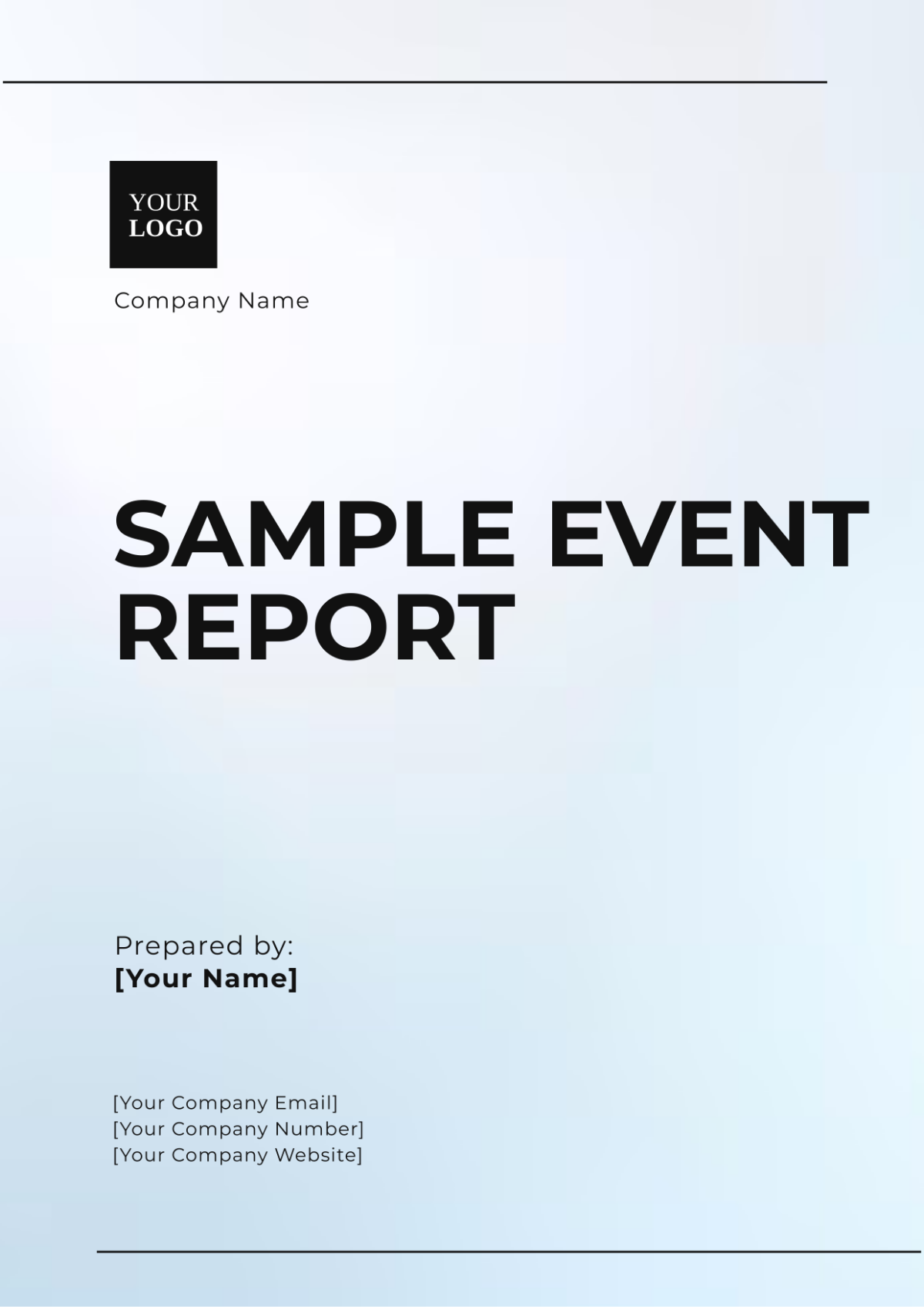 Free Sample Event Report Template