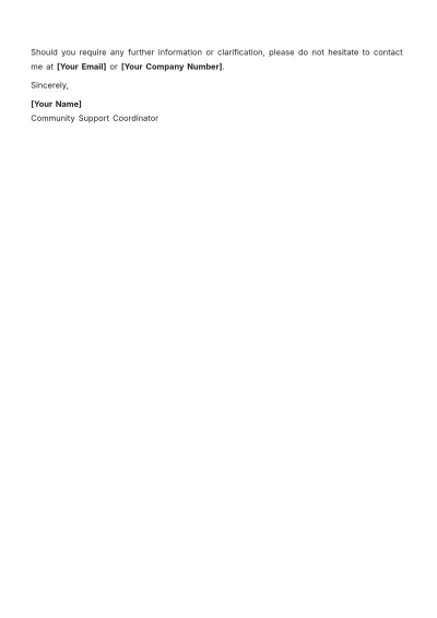 Free NDIS Support Letter Design Template to Edit Online
