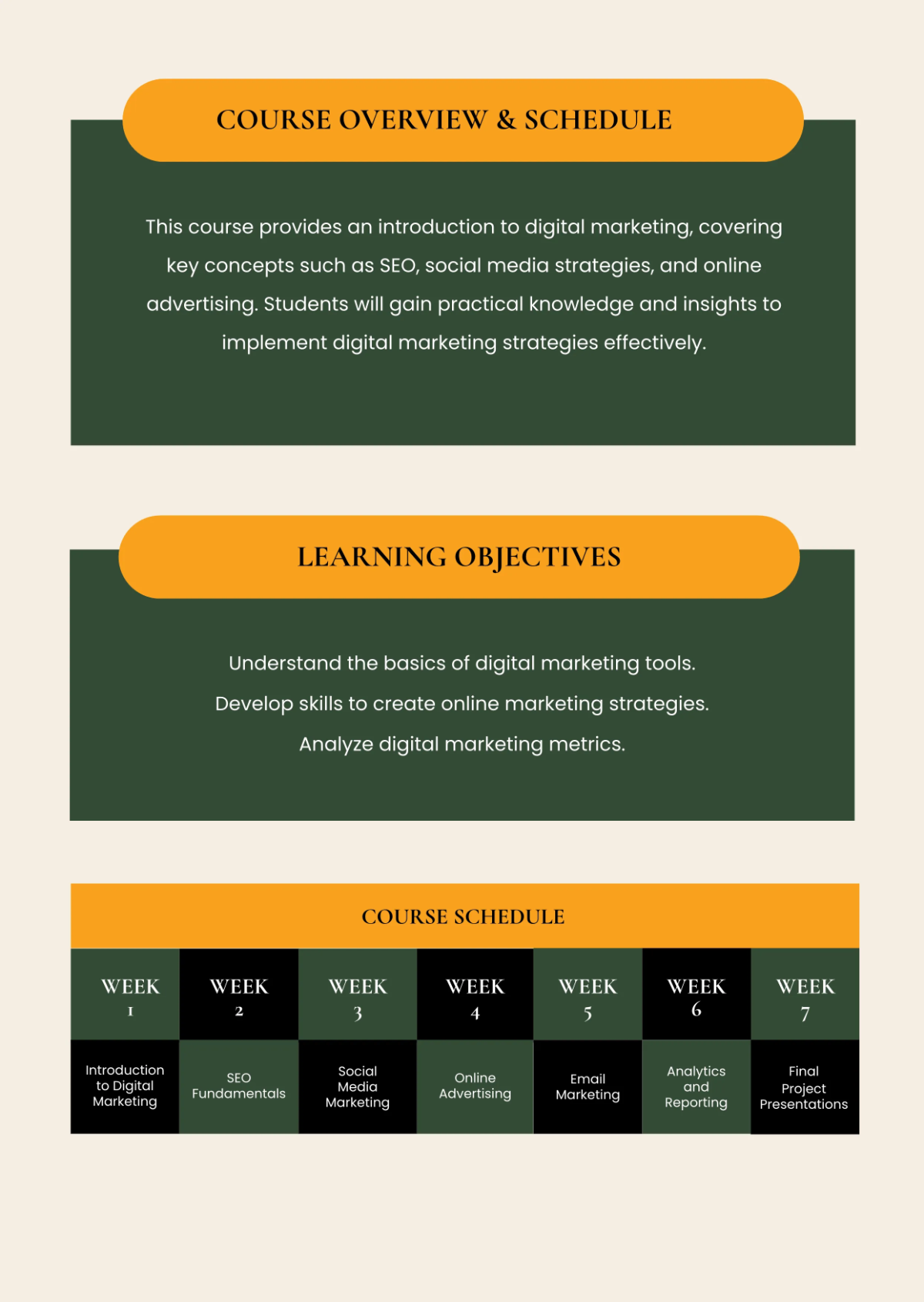 Free Infographic Syllabus Template to Edit Online