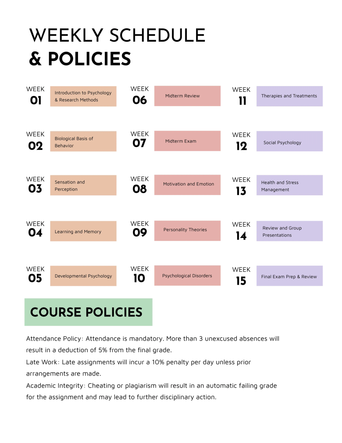 Free Visual Syllabus Template to Edit Online