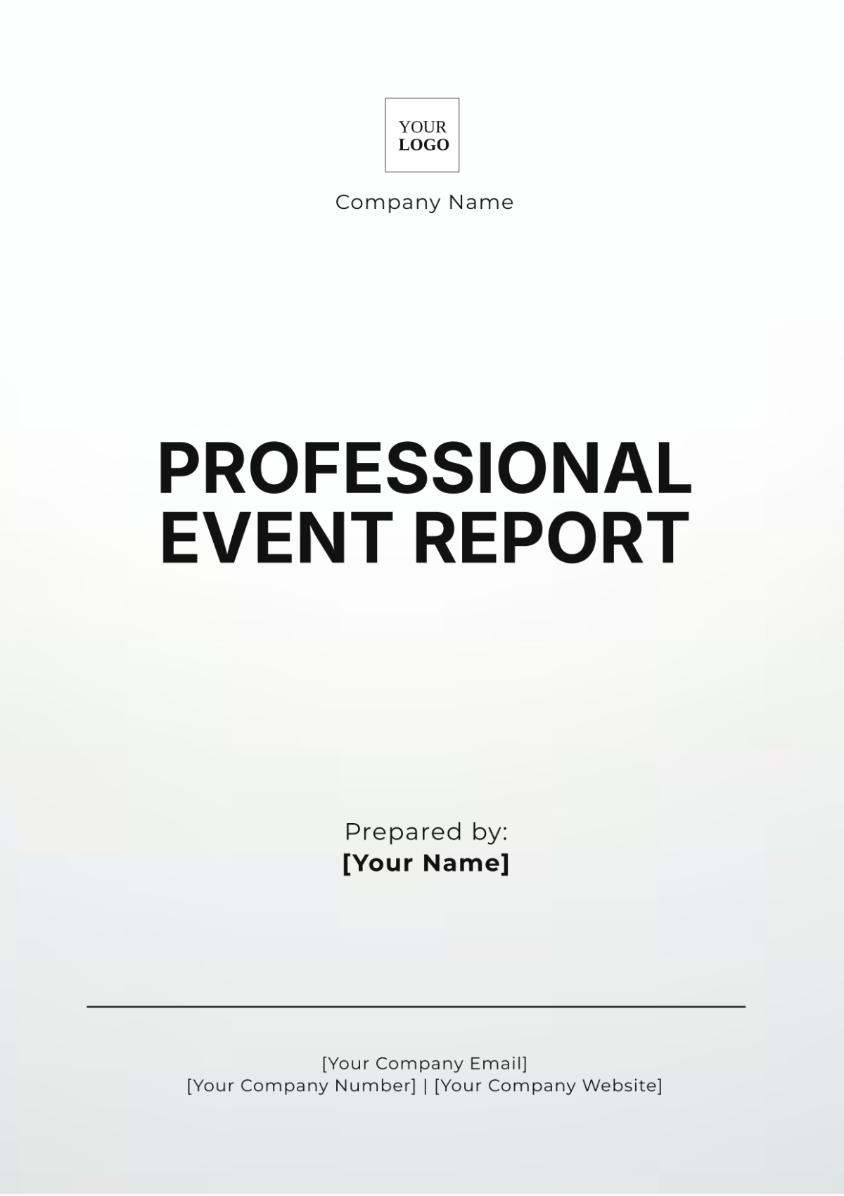 Free Professional Event Report Template