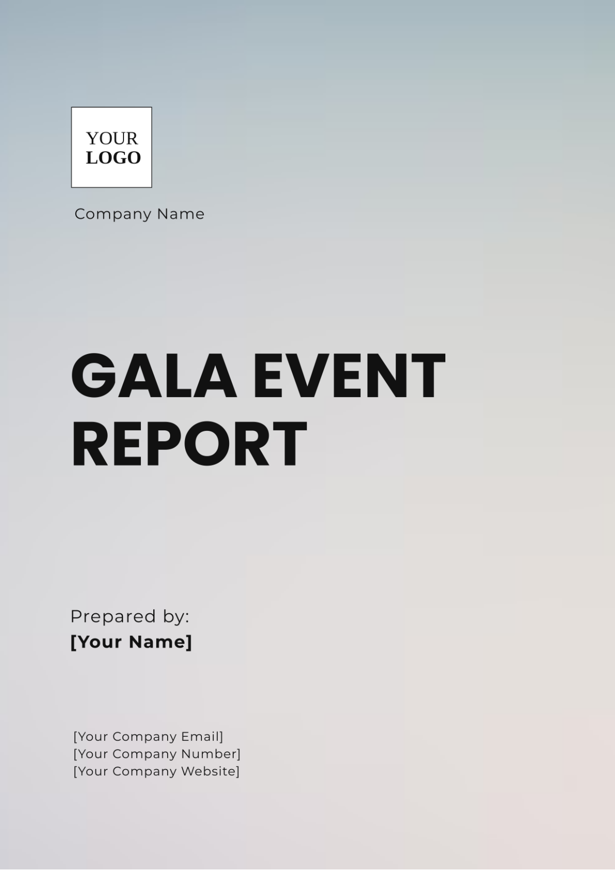 Free Gala Event Report Template