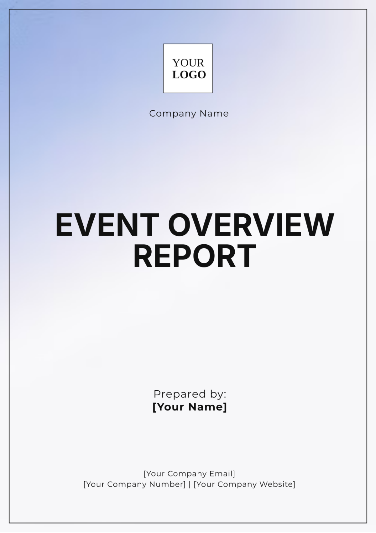 Free Event Overview Report Template