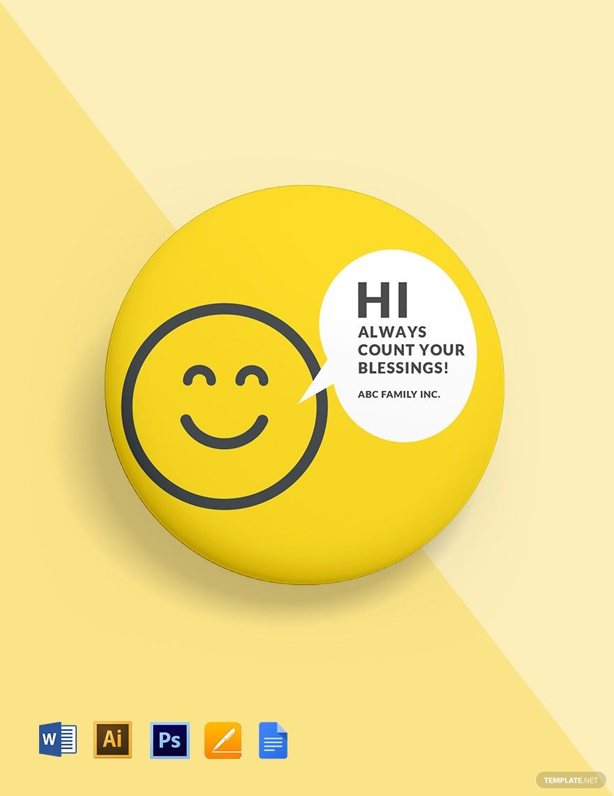 smily badge  round badge  template