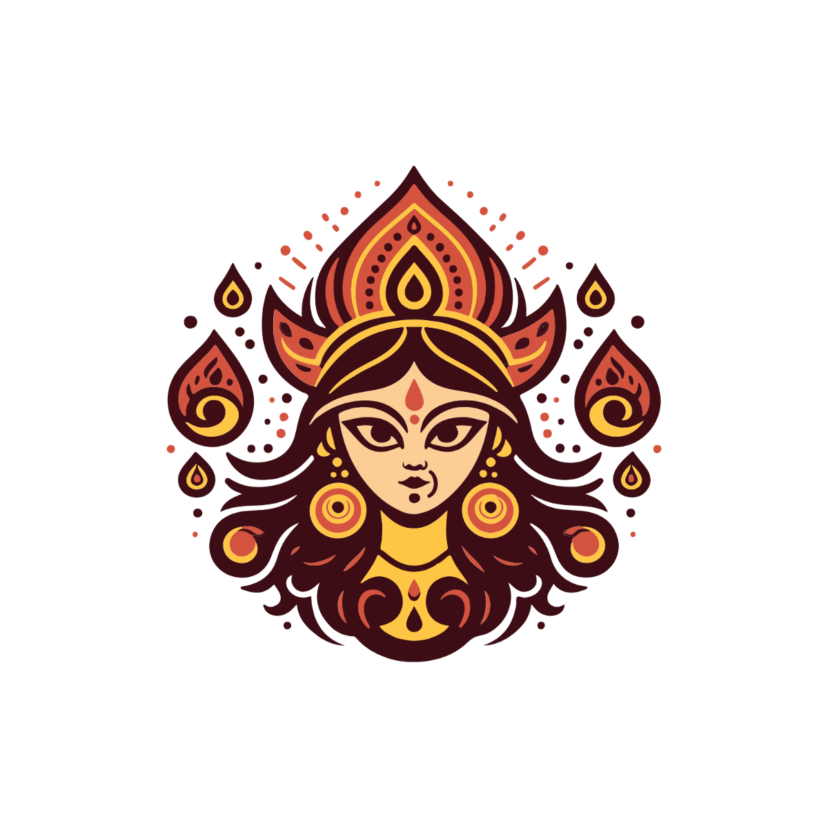 Simple Durga Clipart