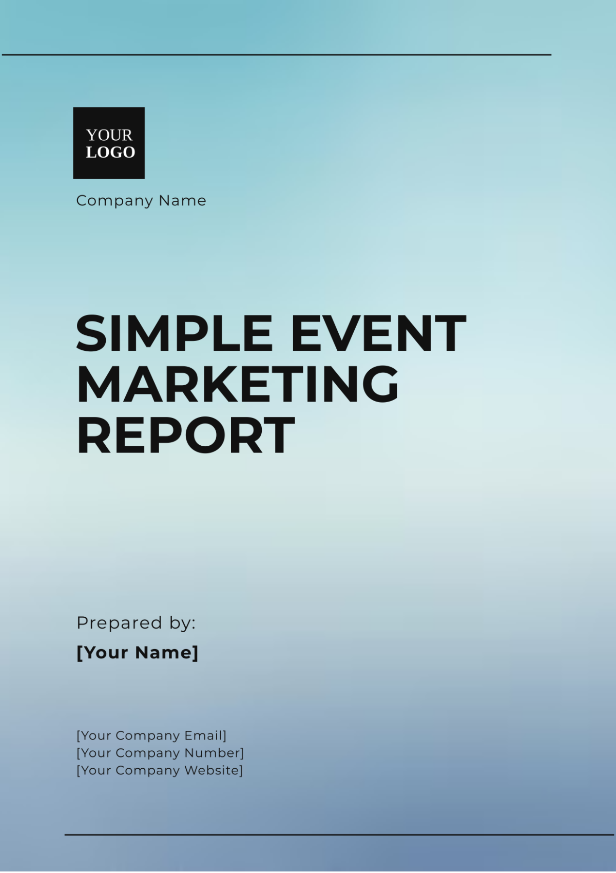 Free Simple Event Marketing Report Template