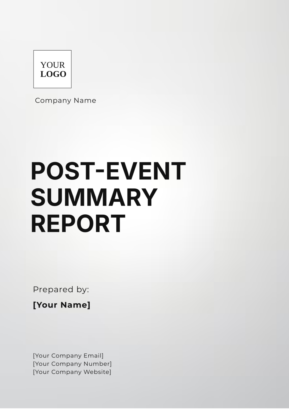 Post-Event Summary Report Template