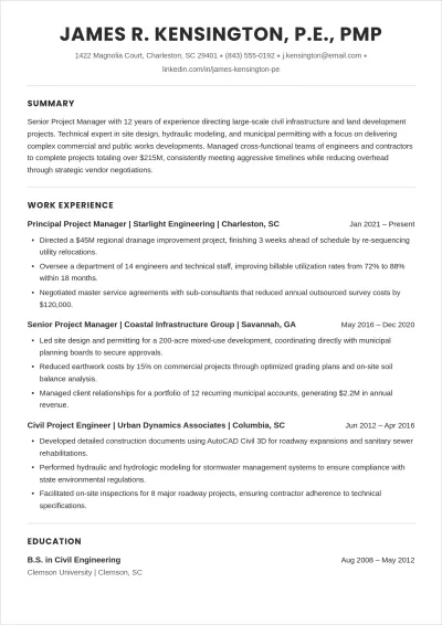 Free Professional ATS Resume Template, AI Resume Builder