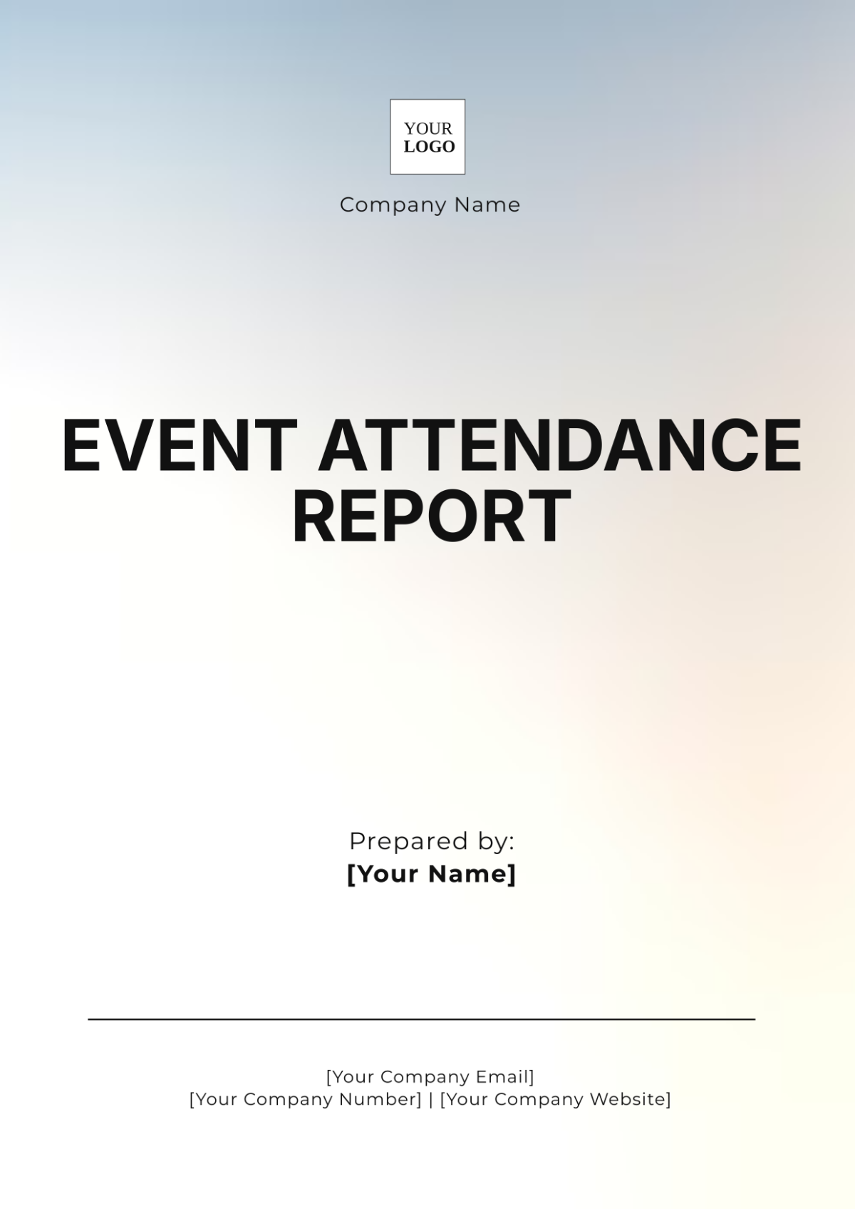 Free Event Attendance Report Template