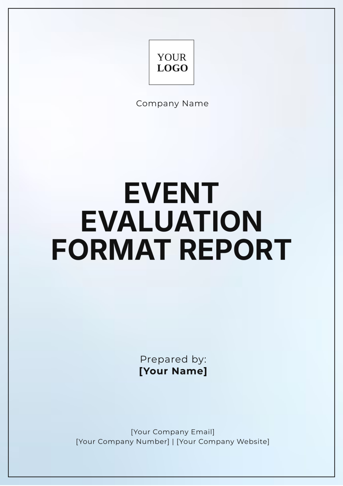 Free Event Evaluation Format Report Template