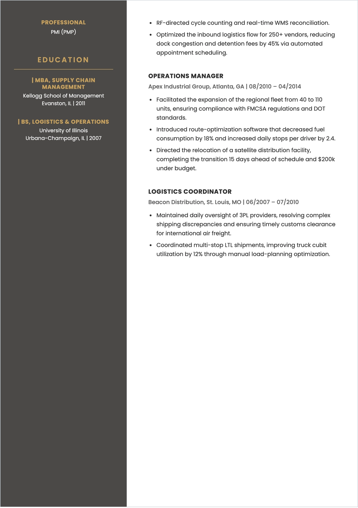 Free Experienced Professionals ATS Resume Template, AI Resume Builder