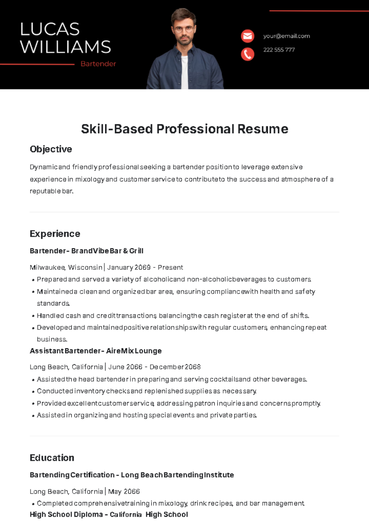 Free Skills Based Resume Templates To Edit Online And Download Free Skills Based Resume Templates To Edit Online And Download