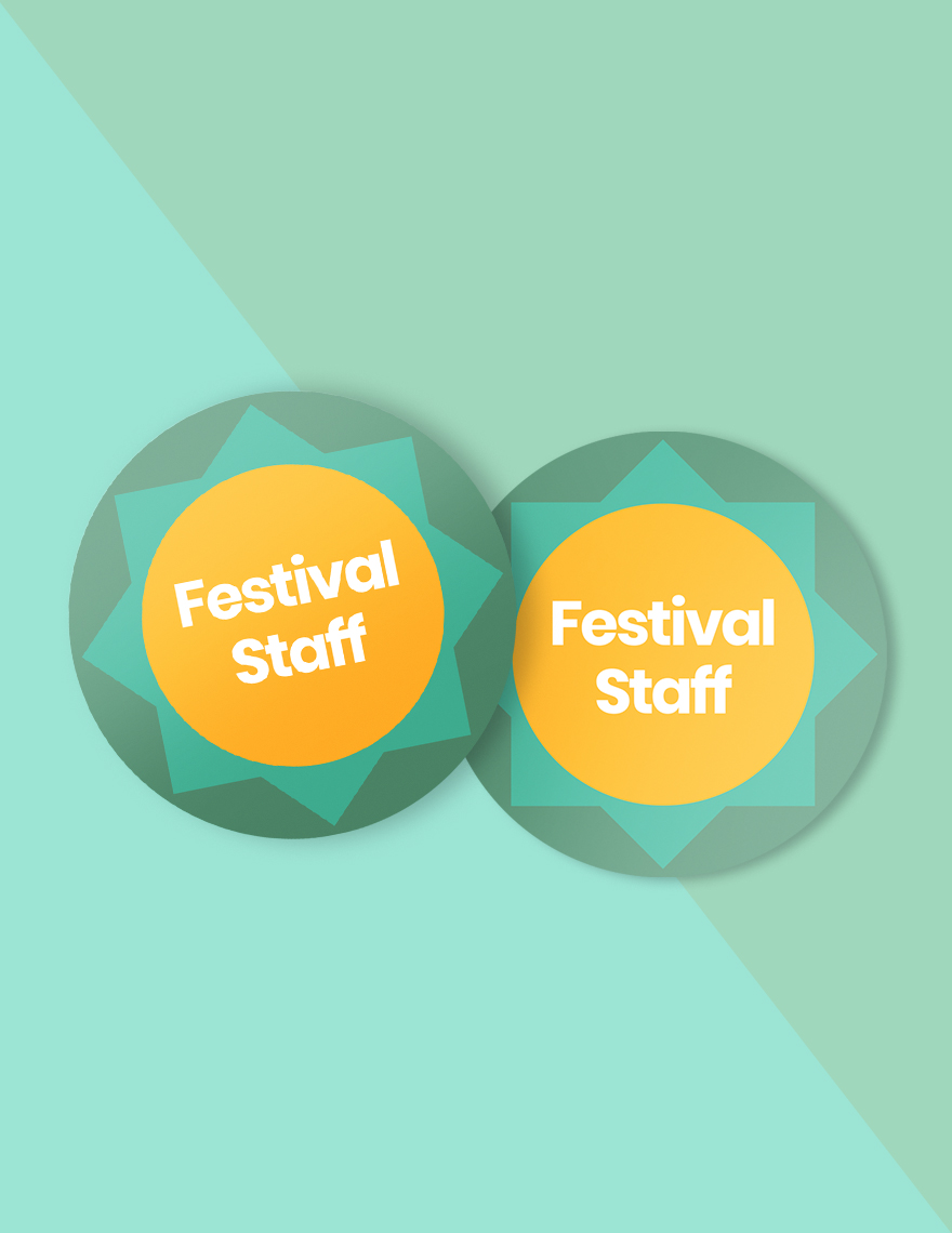 Festival Badge (Round) Template