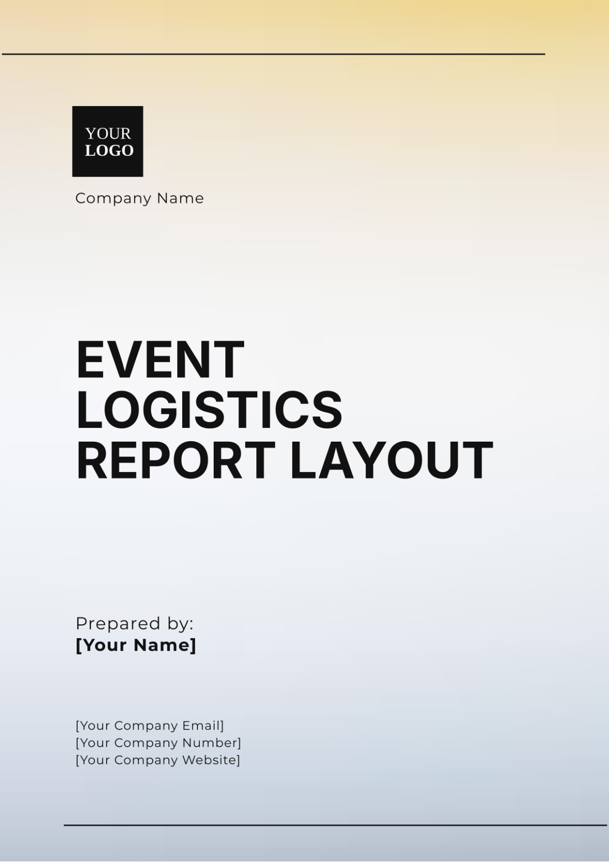 Free Event Logistics Report Layout Template