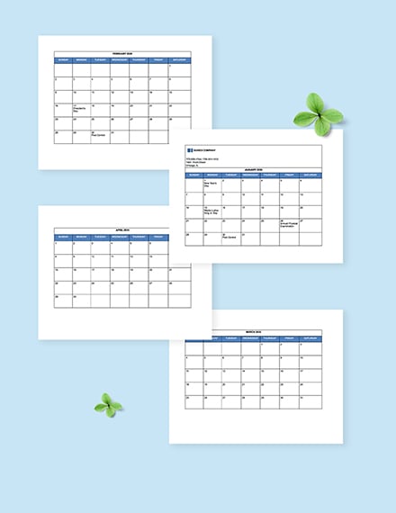  Free Simple HR Calendar 