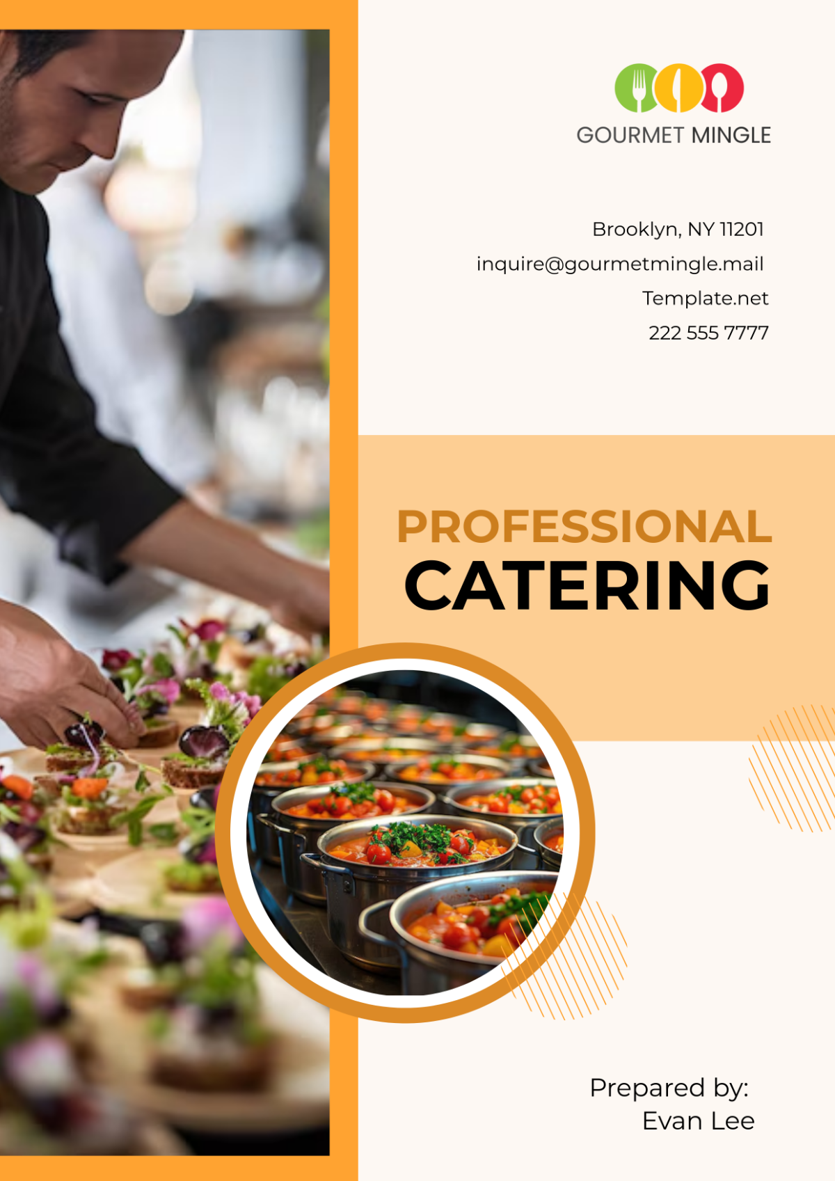 Professional Catering Cover Page