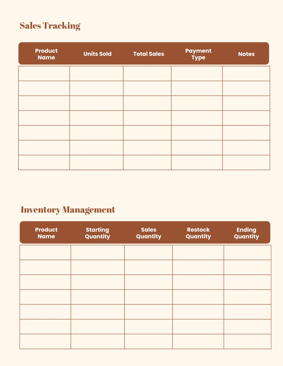 Free Boutique Planner Template to Edit Online