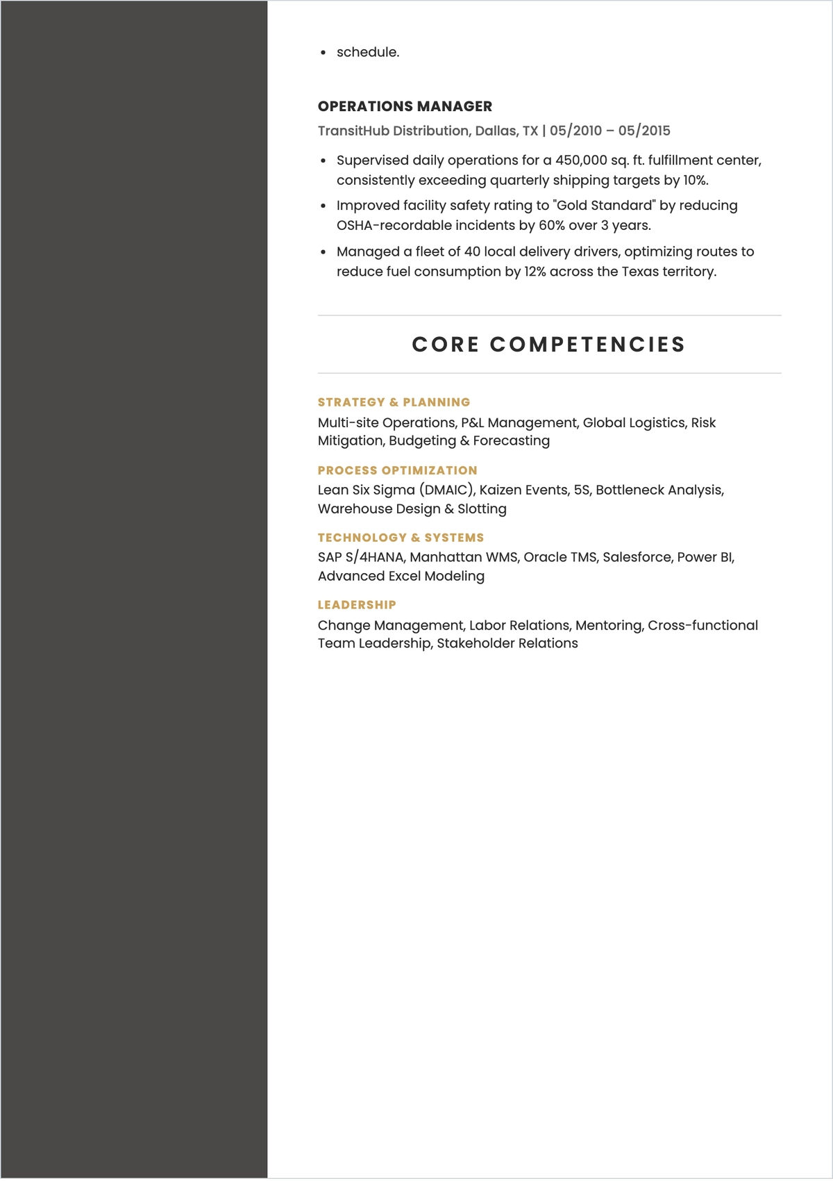 Free Functional Professional ATS Resume Layout Template