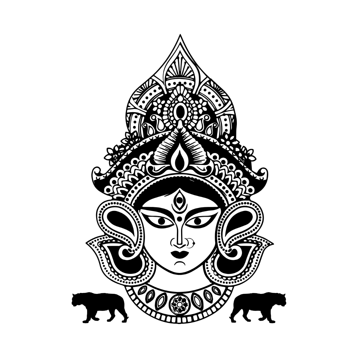 Durga Maa Clipart