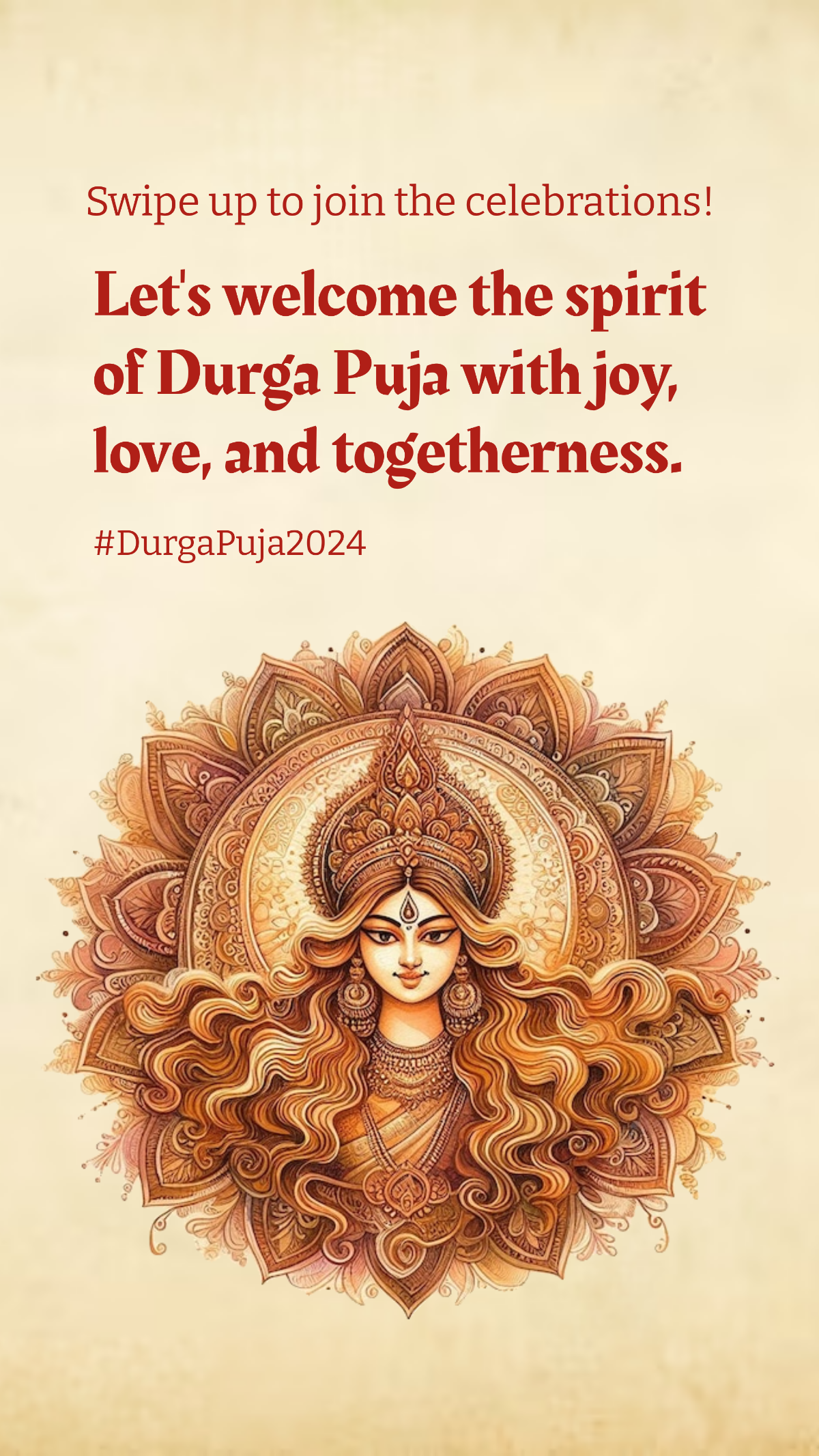 Durga Puja Instagram Story Template - Edit Online & Download