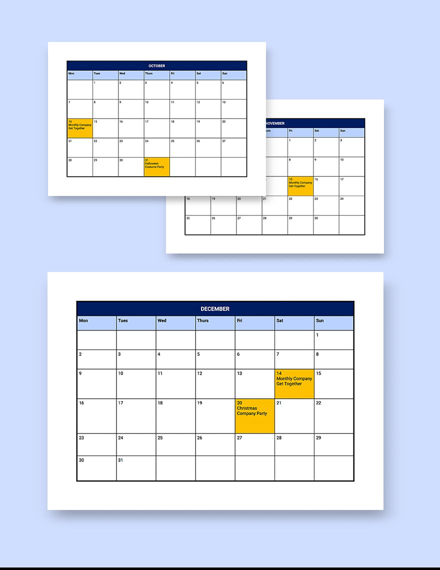 HR Engagement Calendar template Download in Word, Google Docs, Excel