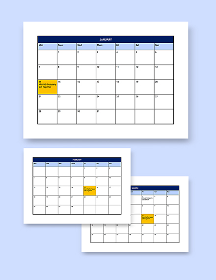 HR Engagement Calendar Template