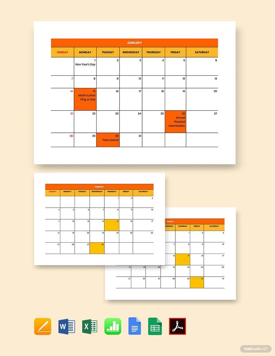 BiWeekly Payroll Calendar Template Google Docs, Google Sheets, Excel