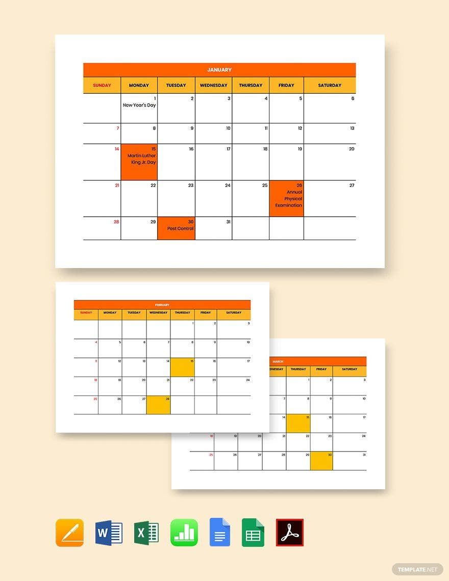 Bi Weekly Payroll Calendar Template Google Docs Google Sheets Excel Word Apple Numbers