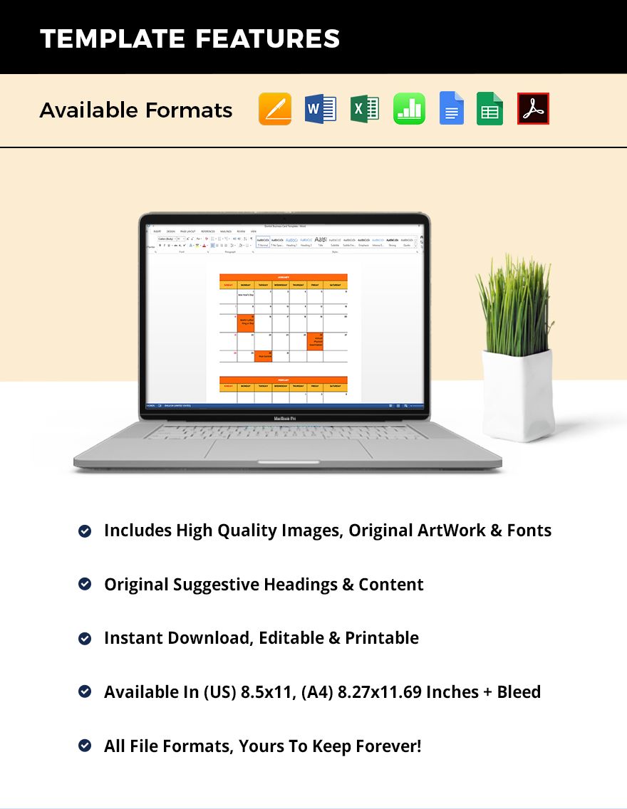 Bi-Weekly Payroll Calendar Template - Google Docs, Google Sheets, Excel ...