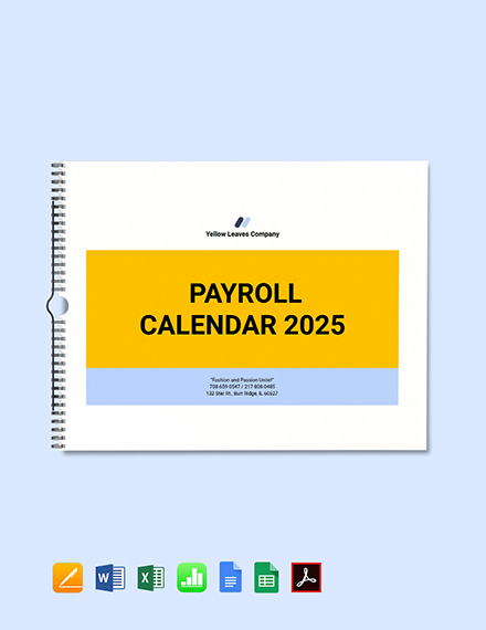 payroll calendar template microsoft word