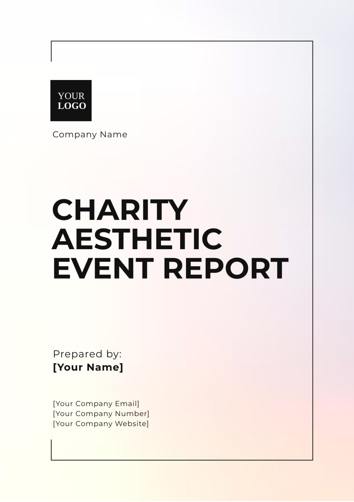 Charity Aesthetic Event Report Template - Edit Online & Download