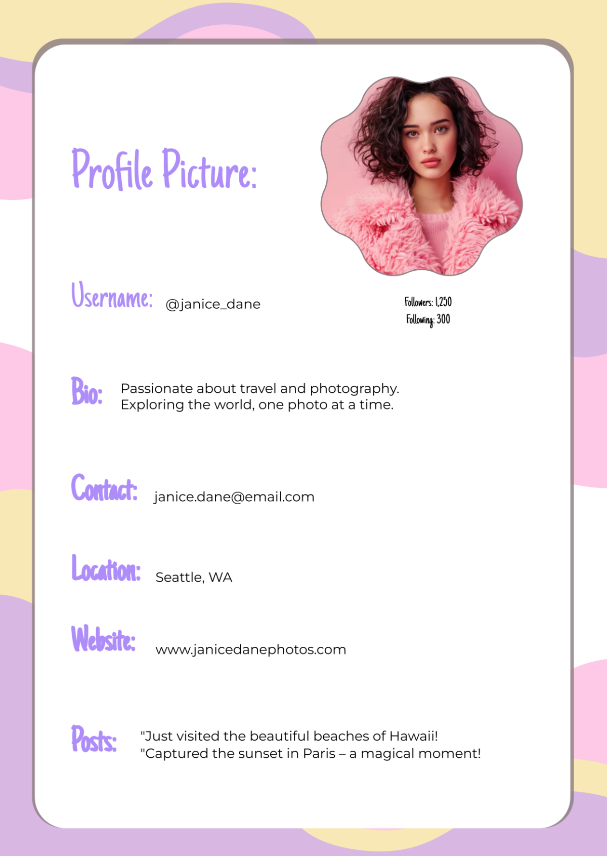 Colorful Social Media Profile Template - Edit Online & Download