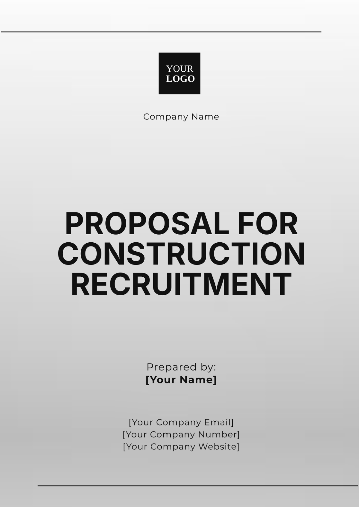 Proposal for Construction Recruitment Template - Edit Online & Download