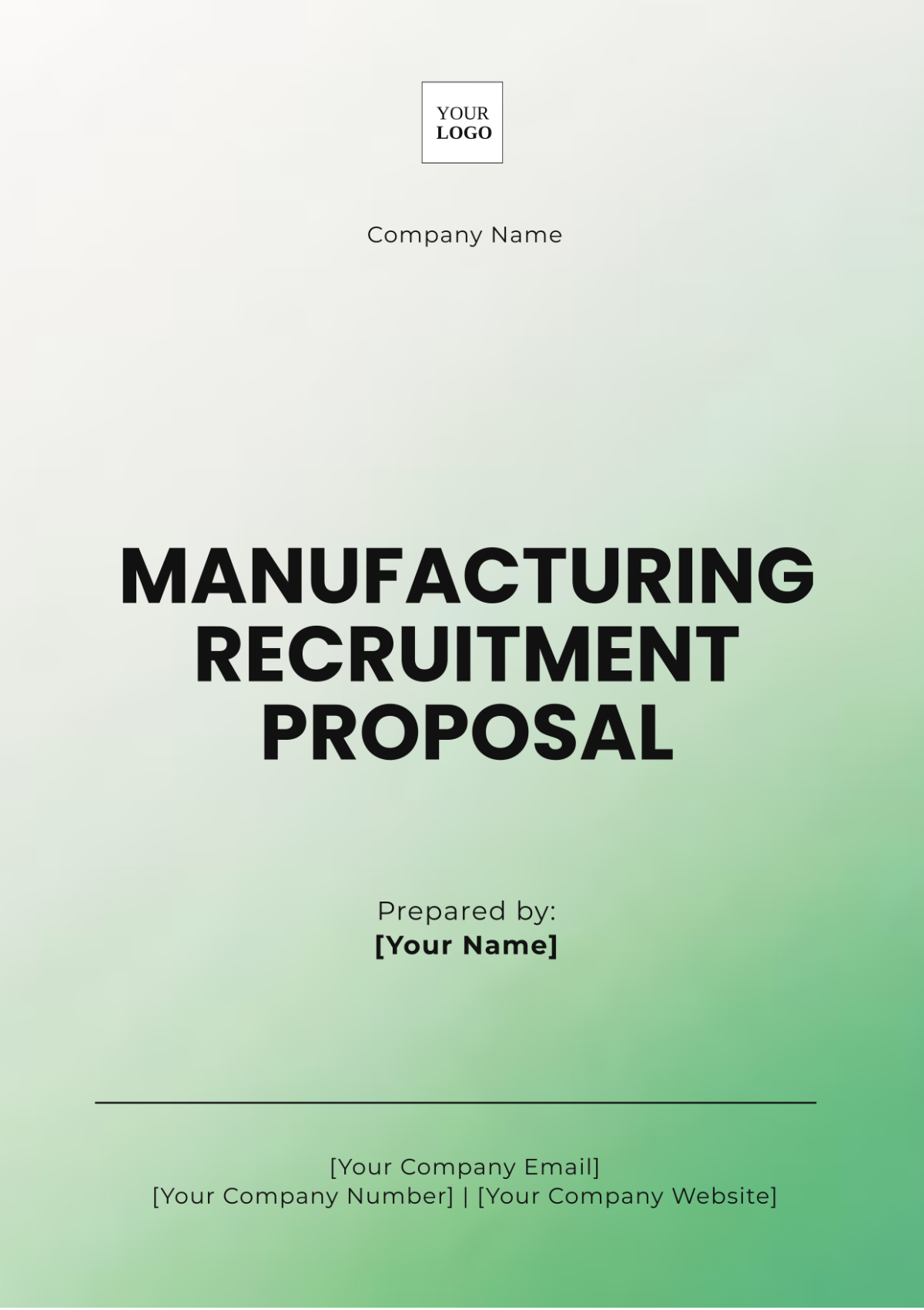 Manufacturing Recruitment Proposal Template - Edit Online & Download