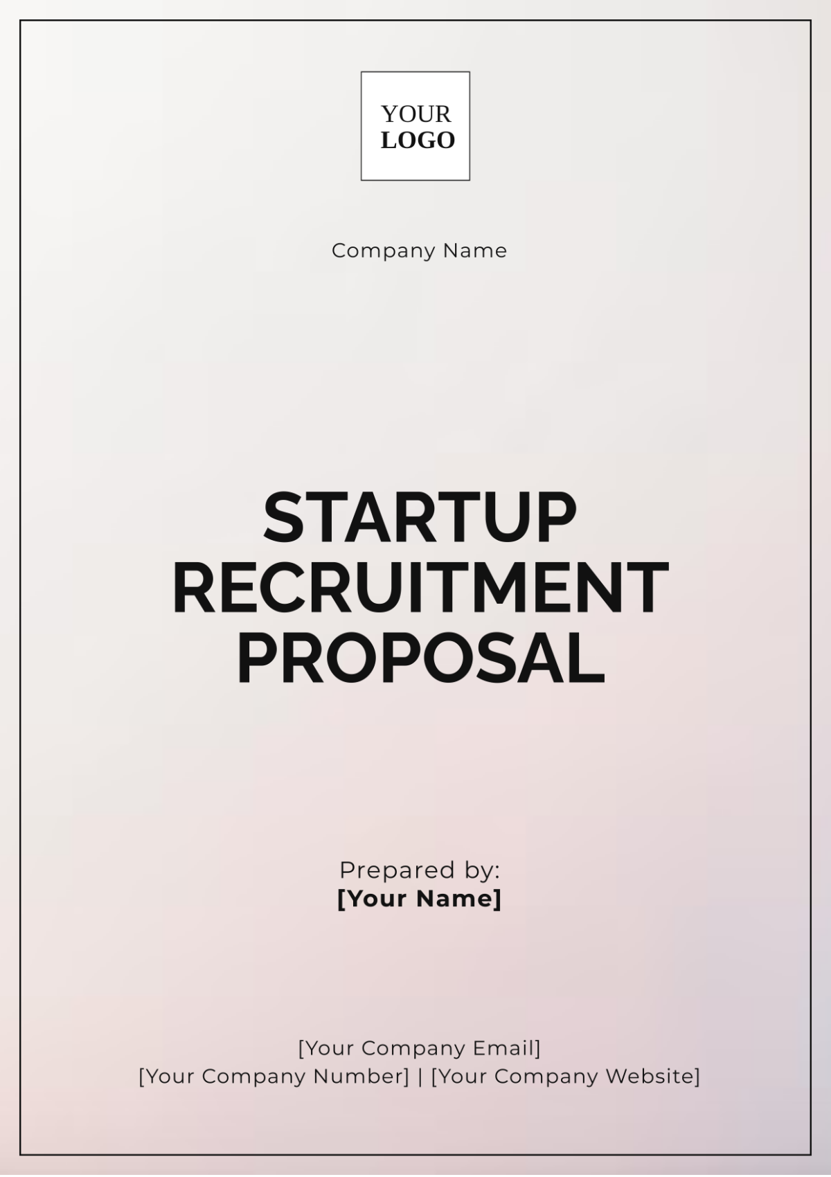 Startup Recruitment Proposal Template - Edit Online & Download