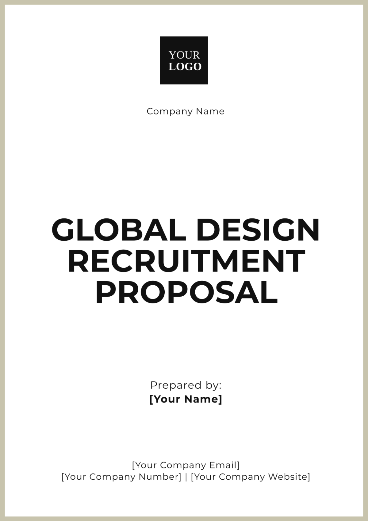 Global Design Recruitment Proposal Template - Edit Online & Download