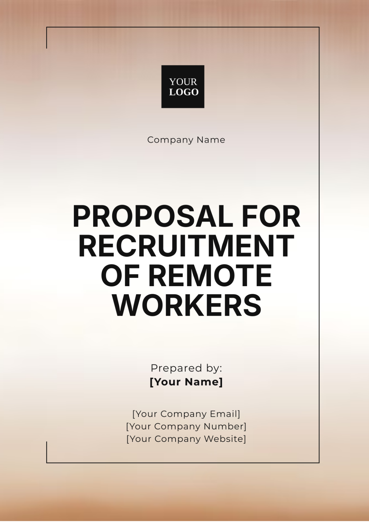 Proposal for Recruitment of Remote Workers Template - Edit Online & Download