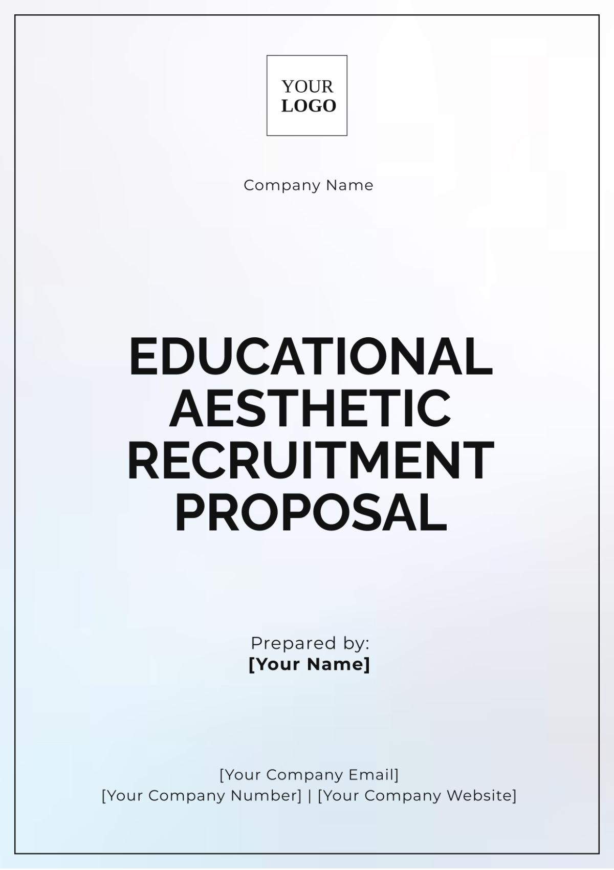 Educational Aesthetic Recruitment Proposal Template - Edit Online & Download