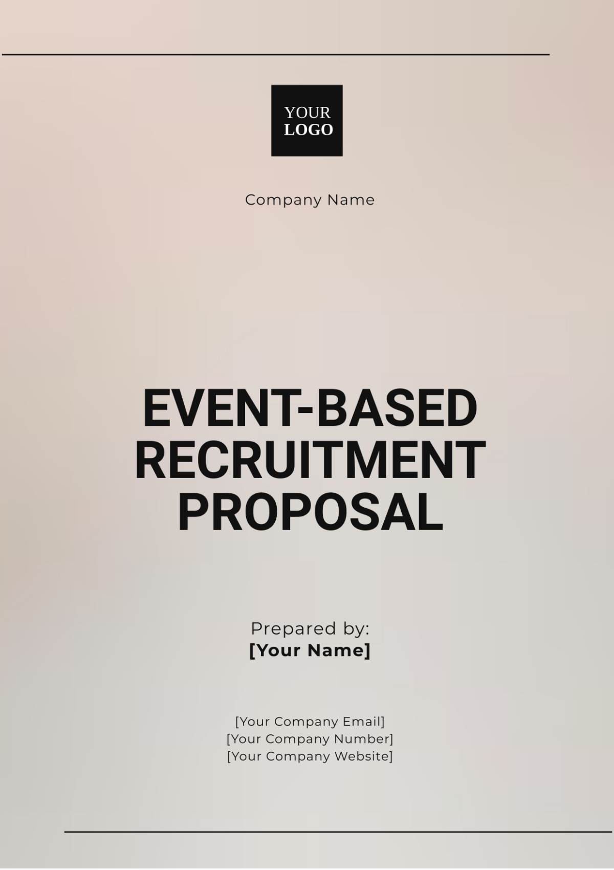 Event-Based Recruitment Proposal Template