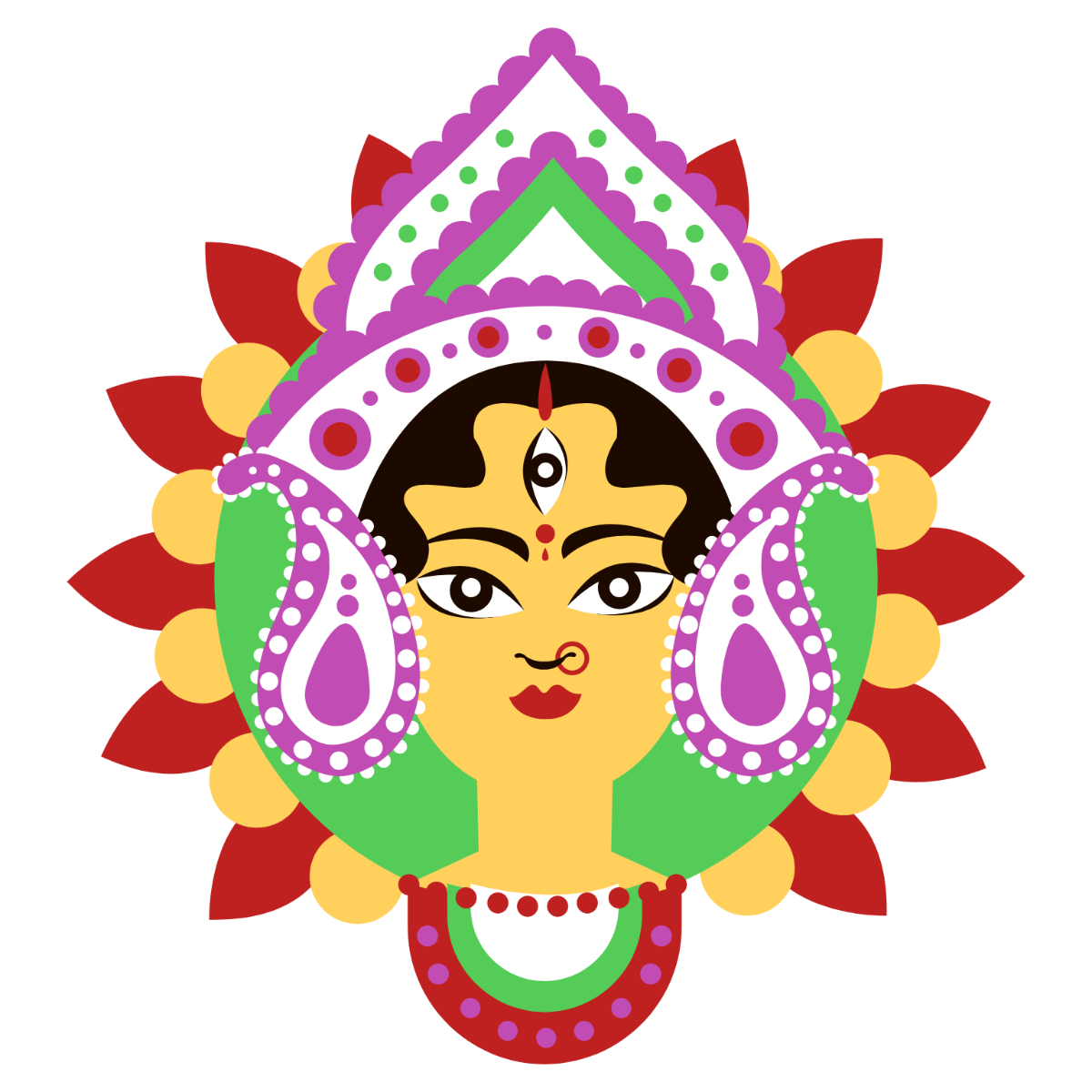 Traditional Durga Clipart - Edit Online | Template.net