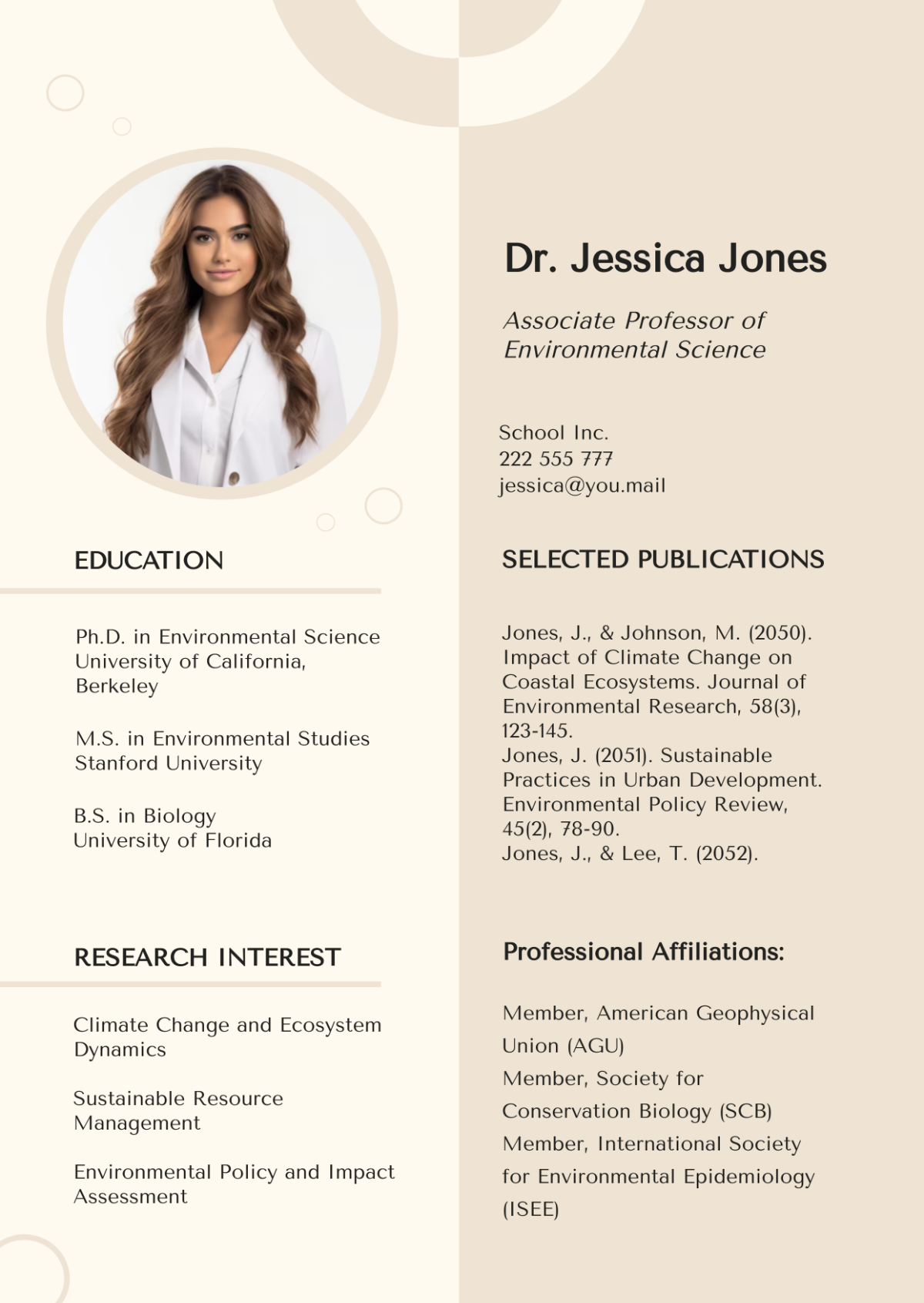 Academic Profile Design Template - Edit Online & Download