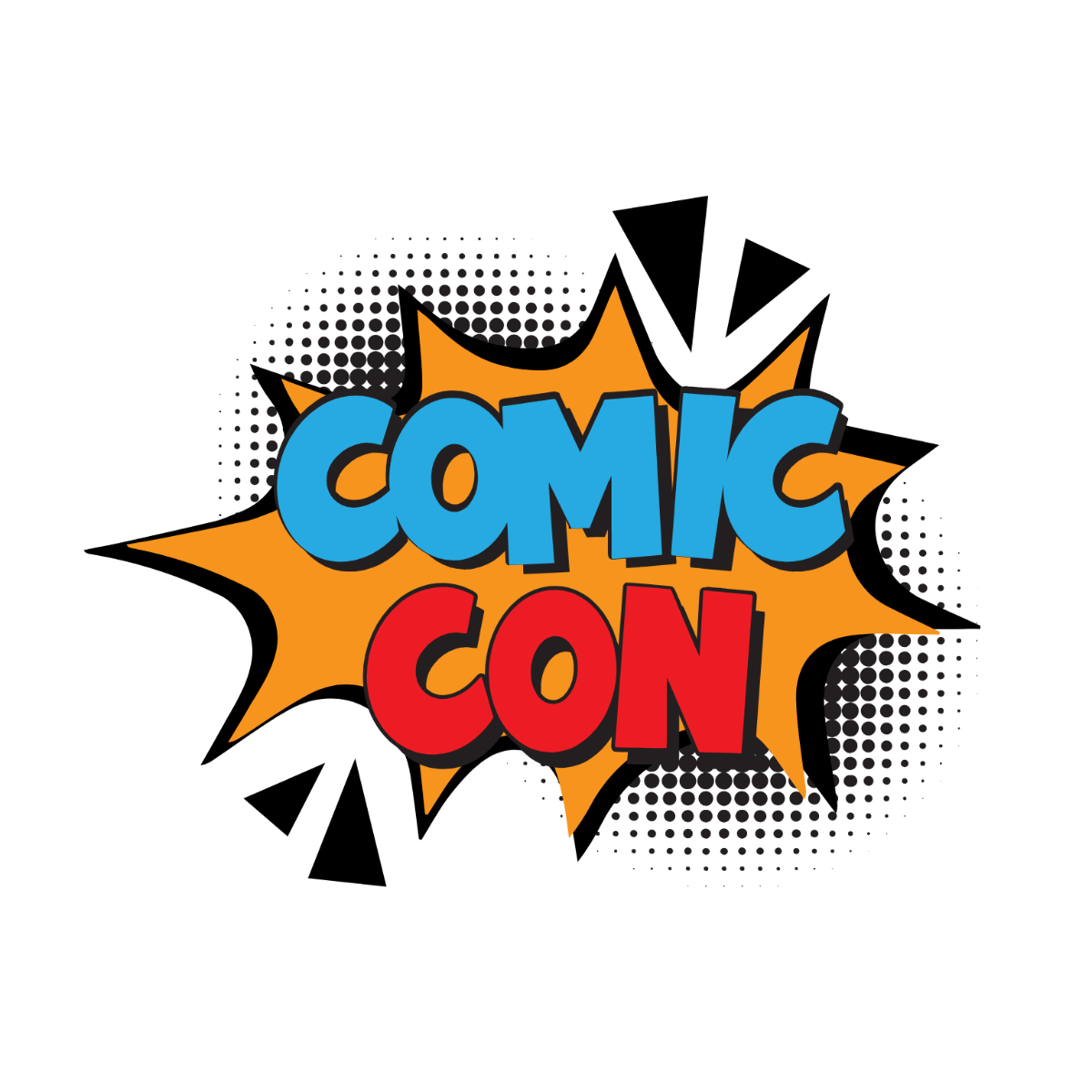 Colorful Comic Con Clipart - Edit Online | Template.net